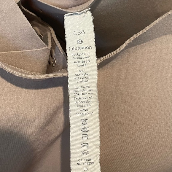 Lululemon enlite bra tan size C36 - Picture 4 of 10